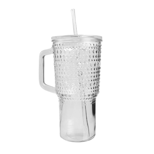 Szklanka Homla BERE w kropki ze szklaną słomką 1L – NIEDOSTĘPNY