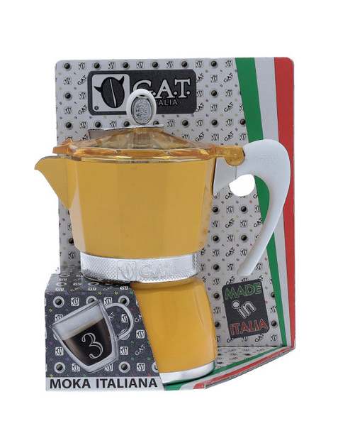 Kawiarka GAT Bella 3 filiżanki - Żółta