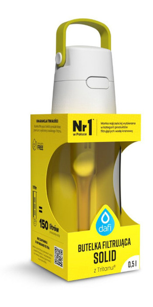 Butelka filtrująca Dafi SOLID 0,5 l + filtr węglowy - Żółta - NIEDOSTĘPNY