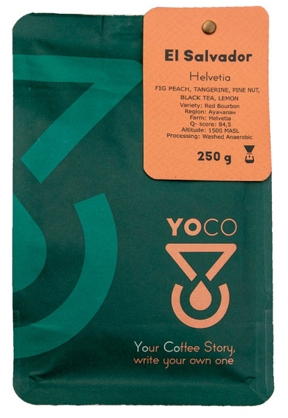 Kawa ziarnista YoCo Coffee El Salvador Helvetia FILTR 250g - NIEDOSTĘPNY