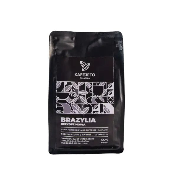 Kawa ziarnista Kafejeto Palarnia Bezkofeinowa Brazylia ESPRESSO 250g