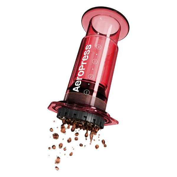 Zaparzacz do kawy AeroPress Clear - Czerwony