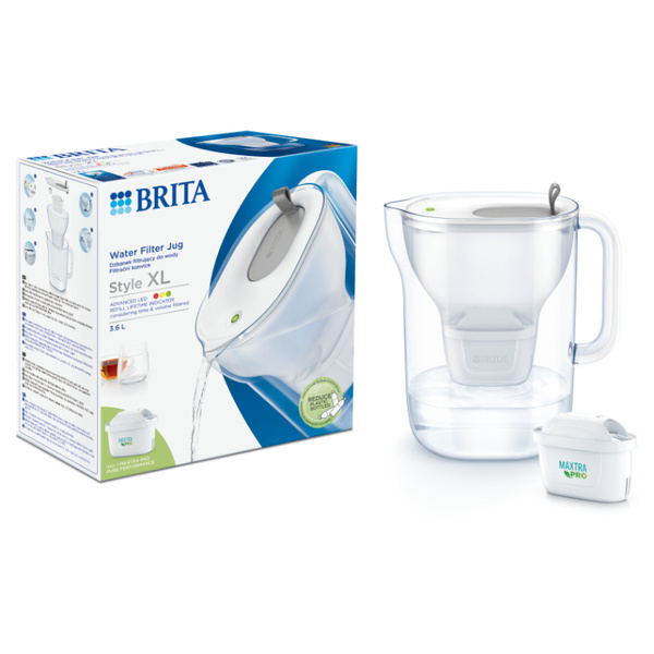 Dzbanek filtrujący BRITA Style XL MAXTRA PRO Pure Performance - Szary