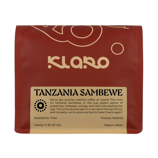 Kawa ziarnista Klaro Tanzania Sambewe Filtr 250g