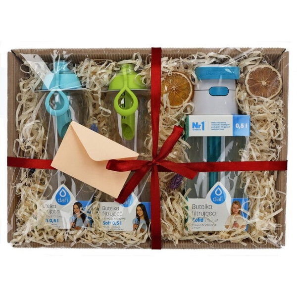 Zestaw prezentowy Dafi - 3 butelki filtrujące wodę 