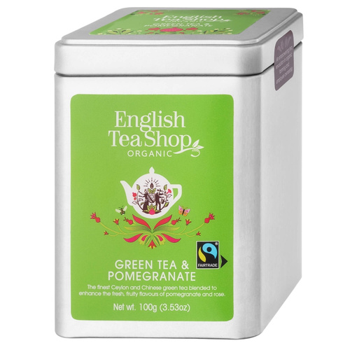 Herbata zielona English Tea Shop Green Tea Pomegranate – Herbata Sypana 100g - opinie w konesso.pl
