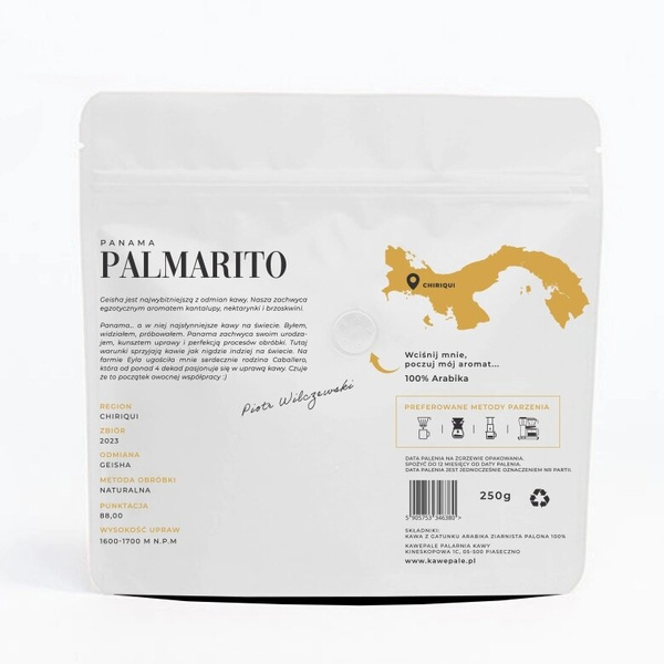 Kawa ziarnista KawePale Panama Palmarito Geisha 200g – NIEDOSTĘPNY