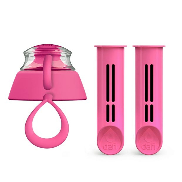 Zestaw filtry + zakrętka do butelki Dafi - Różowy – NIEDOSTĘPNY