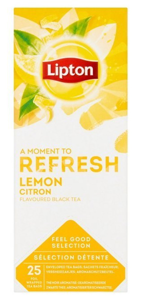 Czarna aromatyzowana herbata Lipton Classic Lemon 25x1,6g