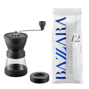 ZESTAW - Hario Skerton N + kawa ziarnista Bazzara Dodicigrancru 250g