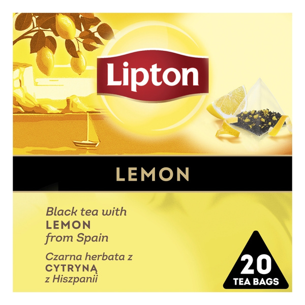 Herbata czarna aromatyzowana Lipton Cytryna 20x1,7g