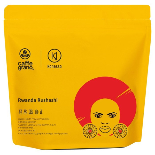 Kawa ziarnista Caffe Grano Rwanda Rushashi 250g - NIEDOSTĘPNY