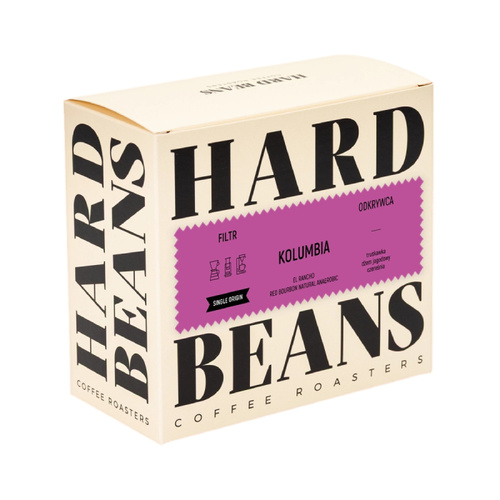 Kawa ziarnista Hard Beans Kolumbia El Rancho Red Bourbon Natural Anaerobic 200g – NIEDOSTĘPNY