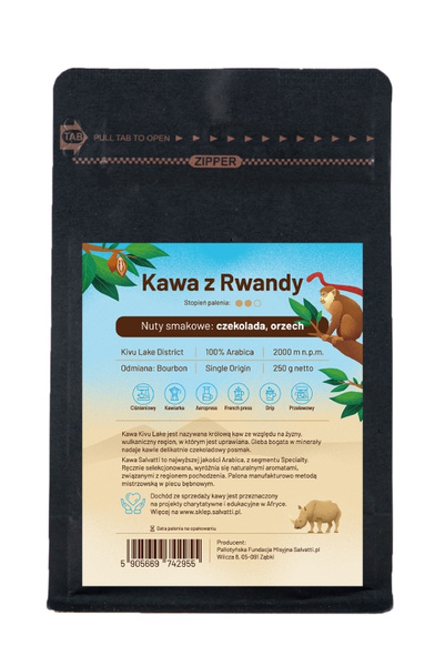 Kawa ziarnista Salvatti Rwanda Kivu Lake 250g