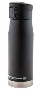 Asobu Liberty Canteen Black/Silver - czarny kubek termiczny 500 ml - NIEDOSTĘPNY