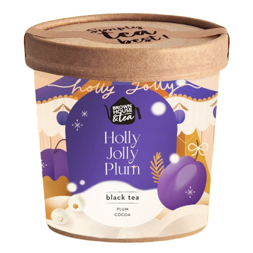 Herbata czarna Brown House & Tea Holly Jolly Plum 50g - śliwkowo-kakaowa – NIEDOSTĘPNY