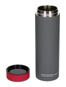 Asobu Le Baton Travel Bottle - szaro-czerwona butelka termiczna 500 ml - NIEDOSTĘPNY - opinie w konesso.pl