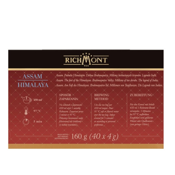 Herbata czarna Richmont Assam Himalaya 40x4g
