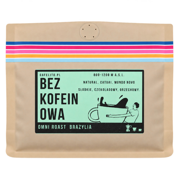 Kawa ziarnista Cafelito Brazylia Santos Decaf 250g - kawa bezkofeinowa