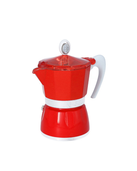 Kawiarka GAT Bella 3 filiżanki - Czerwona