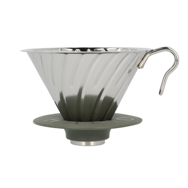 Metalowy Drip Hario Outdoor V60-02 z silikonową podstawką – NIEDOSTĘPNY