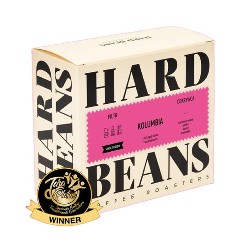 Kawa ziarnista Hard Beans Kolumbia Los Lagos Gesha Taza Platino #1 200g – NIEDOSTĘPNY