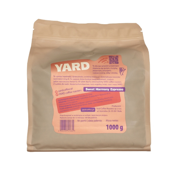 Kawa ziarnista YARD Coffee Roasters Sweet Harmony Espresso 1kg