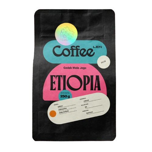 Kawa ziarnista Leń Coffee Etiopia Gedeb 250g – NIEDOSTĘPNY