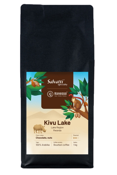 Kawa ziarnista Salvatti Rwanda Kivu Lake 1kg