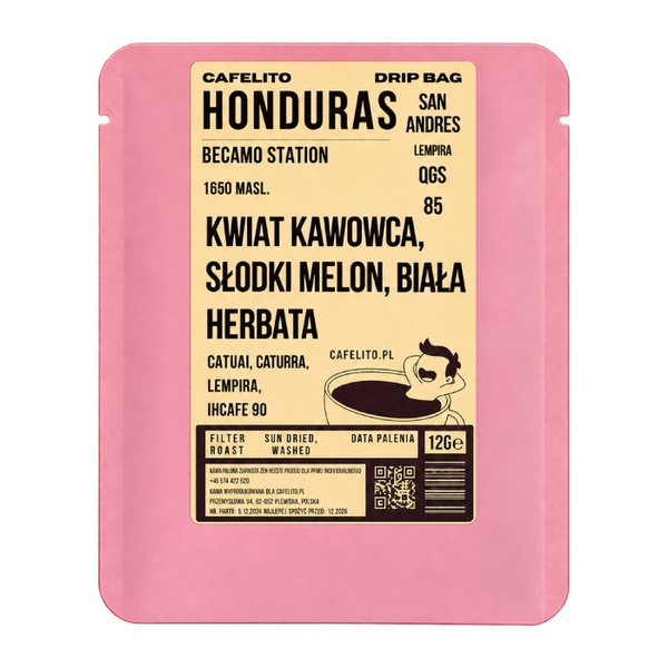 Drip Bag Cafelito Honduras San Andres Lempira 12g