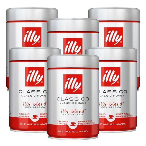 ZESTAW  6x Kawa mielona illy Espresso 250g