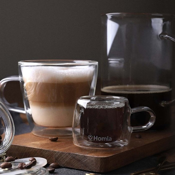 Zestaw szklanek z podwójną ścianką HOMLA CEMBRA 80 ml - 2 szt.