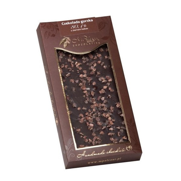 Gorzka czekolada M.Pelczar Chocolatier z ziarnem kakao 85g