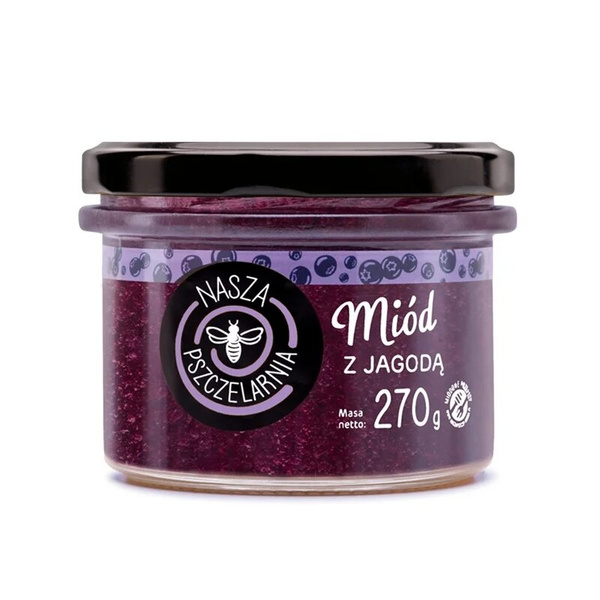 Miód z jagodą Nasza Pszczelarnia 270g