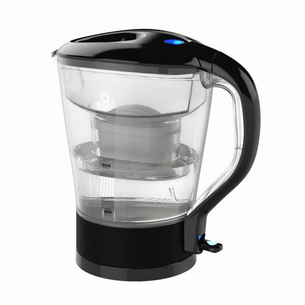 Elektryczny czajnik filtrujący Dafi 2w1 + 3 filtry Unimax do twardej wody - Czarny