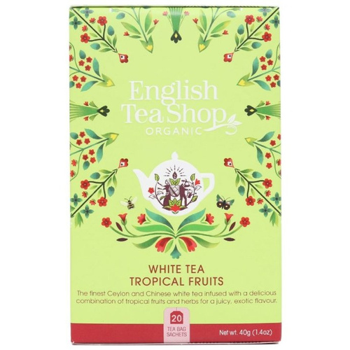 Biała herbata English Tea Shop White Tea Tropical Fruits 20x2g
