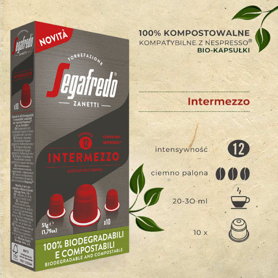 Kapsułki do Nespresso Segafredo Intermezzo - 10szt - NIEDOSTĘPNY