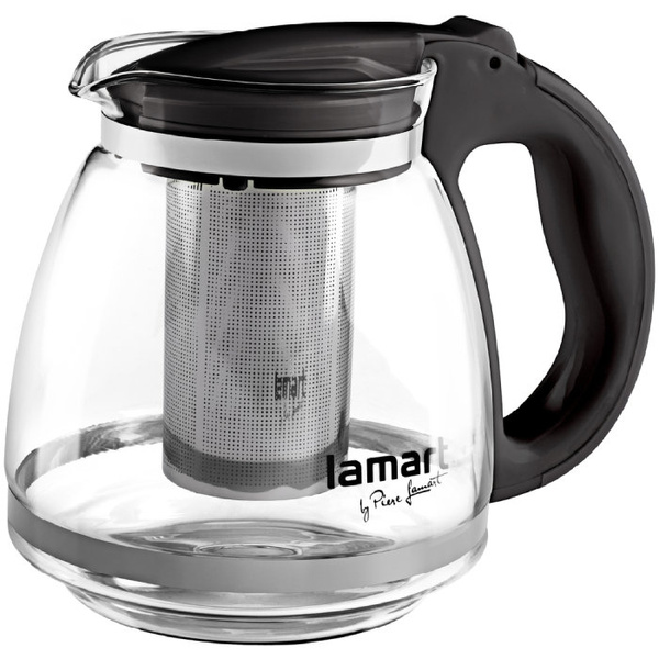 Dzbanek z zaparzaczem Lamart Verre 1,5l - Czarny