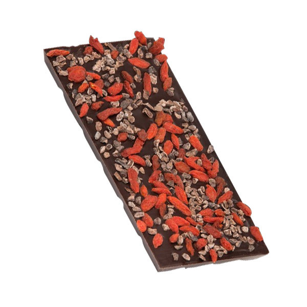 Gorzka czekolada M.Pelczar Chocolatier z jagodami goji i ziarnem kakao 85g