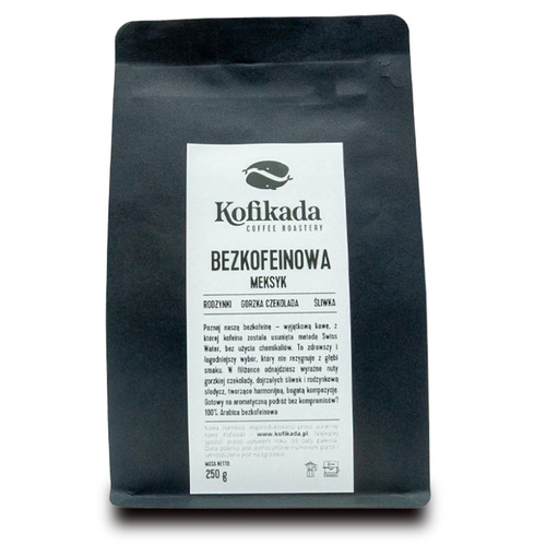 Kawa ziarnista Kofikada Meksyk Decaf Mountain Water Process Espresso 250g - KAWA BEZKOFEINOWA
