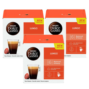 ZESTAW Kapsułki Nescafé Dolce Gusto Lungo 3x16 sztuk