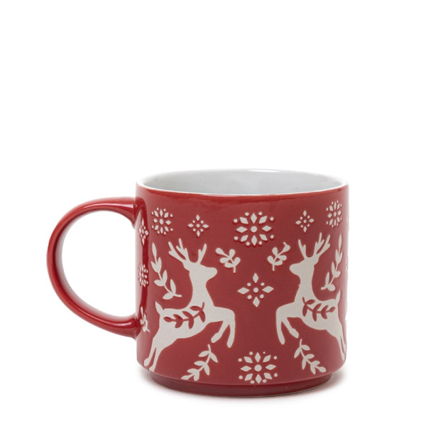 Kubek świąteczny Homla AVERO 350 ml - Czerwony