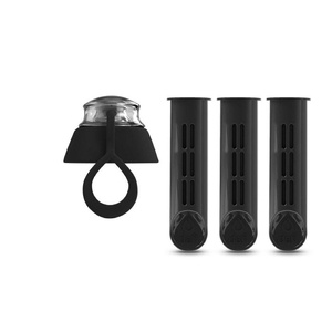 Filtr do butelki DAFI 3 szt. + nakrętka - Czarny