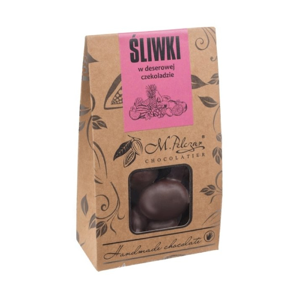 Śliwki w czekoladzie deserowej M.Pelczar Chocolatier 100g