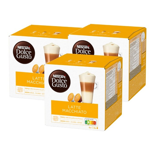 ZESTAW Kapsułki Nescafé Dolce Gusto Latte Macchiato 3x16 sztuk