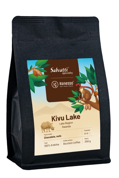 Kawa ziarnista Salvatti Rwanda Kivu Lake 250g