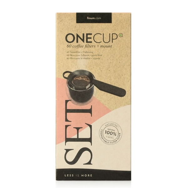 Zestaw do filiżanki Finum OneCup Set - Uchwyt + Filtry do kawy 60szt.