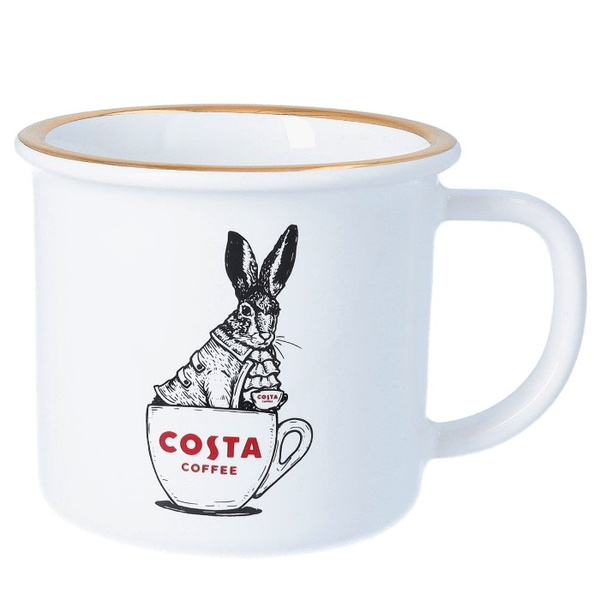Emaliowany kubek z kolekcji Costa Coffee 180 ml - wzór 4 – NIEDOSTĘPNY