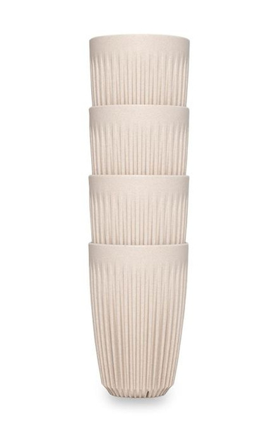 Kubek Huskee Natural 355ml - ZESTAW 4 szt.