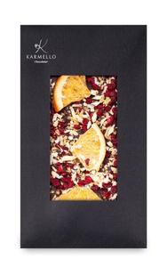Czekolada ciemna z wiśnią i pomarańczą Karmello 100g